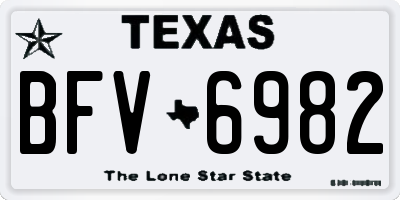 TX license plate BFV6982