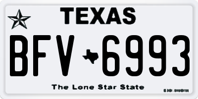 TX license plate BFV6993