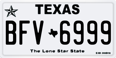 TX license plate BFV6999