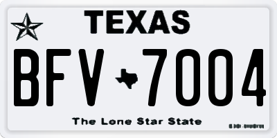 TX license plate BFV7004