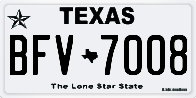 TX license plate BFV7008