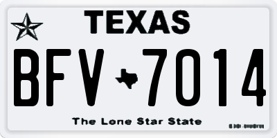 TX license plate BFV7014