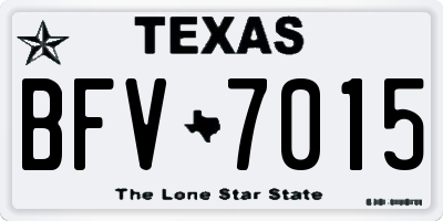 TX license plate BFV7015