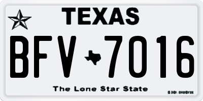 TX license plate BFV7016