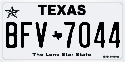 TX license plate BFV7044