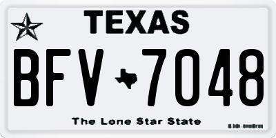 TX license plate BFV7048