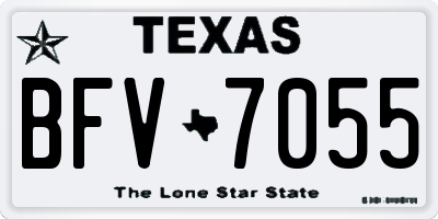 TX license plate BFV7055