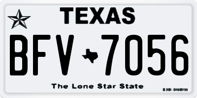 TX license plate BFV7056