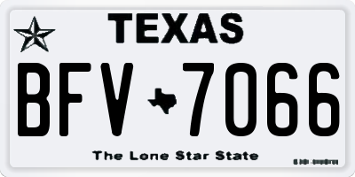 TX license plate BFV7066