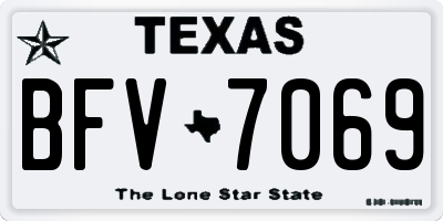 TX license plate BFV7069