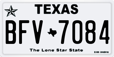 TX license plate BFV7084