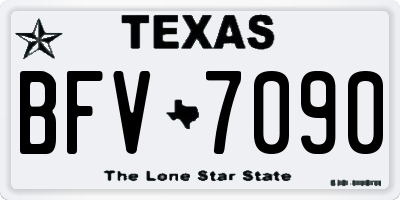 TX license plate BFV7090
