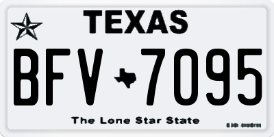 TX license plate BFV7095