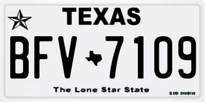 TX license plate BFV7109