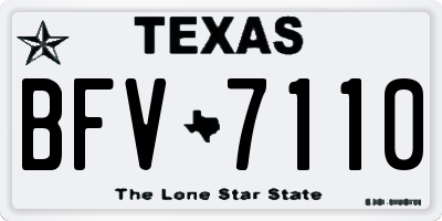 TX license plate BFV7110
