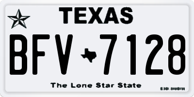TX license plate BFV7128