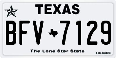 TX license plate BFV7129