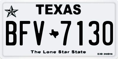 TX license plate BFV7130