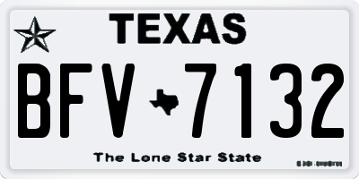 TX license plate BFV7132