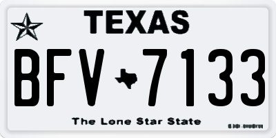 TX license plate BFV7133