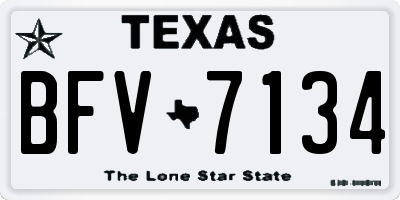TX license plate BFV7134