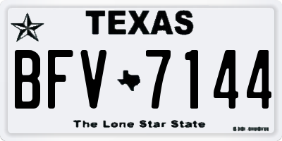 TX license plate BFV7144