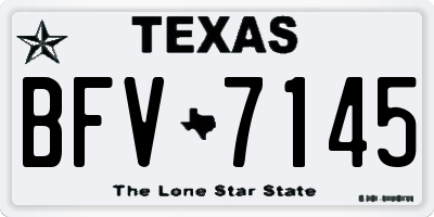 TX license plate BFV7145