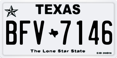 TX license plate BFV7146