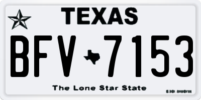 TX license plate BFV7153