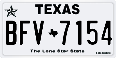 TX license plate BFV7154