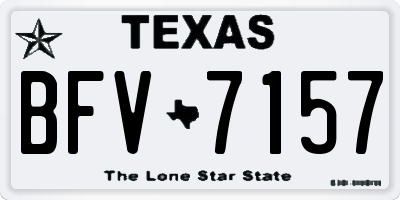 TX license plate BFV7157