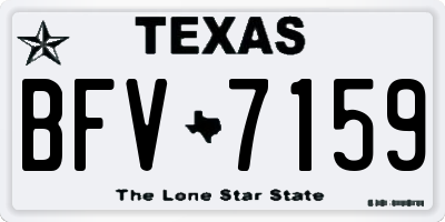 TX license plate BFV7159