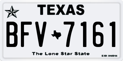 TX license plate BFV7161