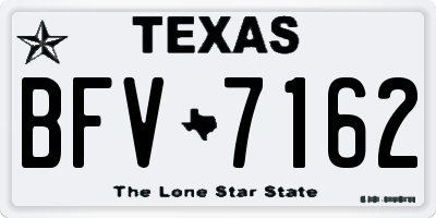 TX license plate BFV7162