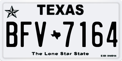 TX license plate BFV7164