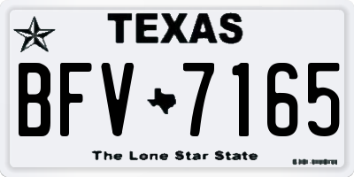 TX license plate BFV7165