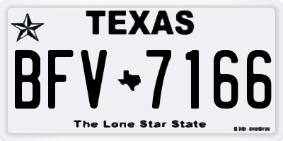 TX license plate BFV7166
