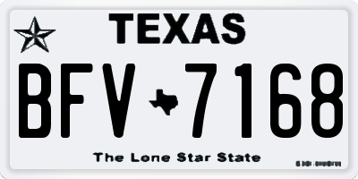TX license plate BFV7168