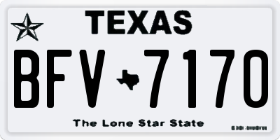 TX license plate BFV7170