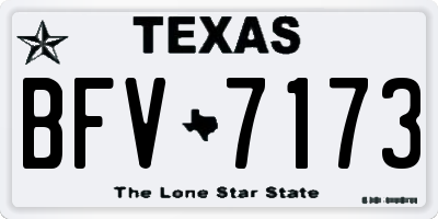 TX license plate BFV7173