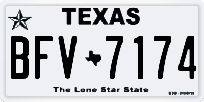 TX license plate BFV7174