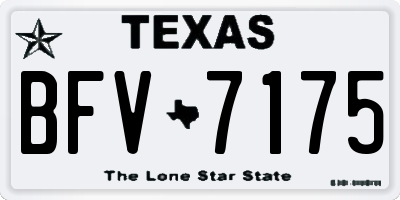 TX license plate BFV7175