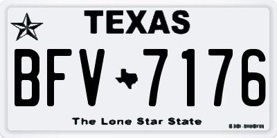 TX license plate BFV7176