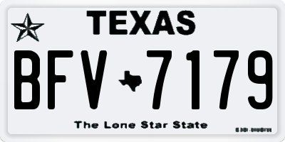 TX license plate BFV7179