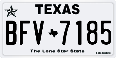 TX license plate BFV7185
