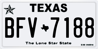 TX license plate BFV7188