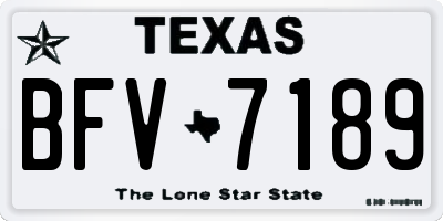 TX license plate BFV7189