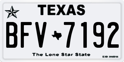 TX license plate BFV7192
