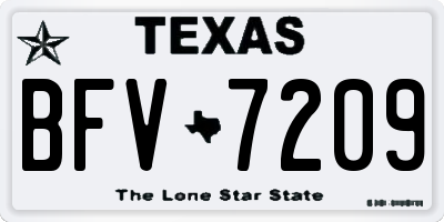 TX license plate BFV7209