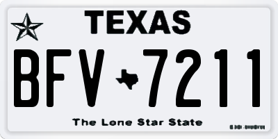 TX license plate BFV7211